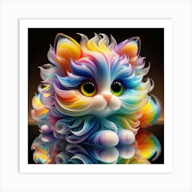 Rainbow Cat 8 Art Print