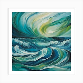 Ocean Waves Design Art Print