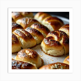 Buns On A Plate Art Print