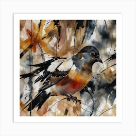 Pigeon on a branch Art Print