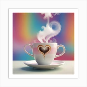 Heart Shaped Coffee Cup 6 Art Print