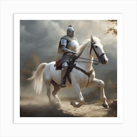 Knight On Horseback 8 Art Print