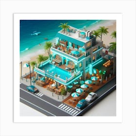 Miniature House On The Beach Art Print