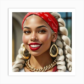 Portrait Of African American Woman 1 Art Print