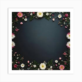 Frame With Flowers Art Print