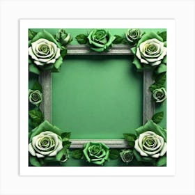 Frame With Roses 3 Art Print