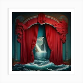 'The Curtain' Art Print