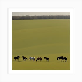 Horses In A Field 8 Art Print