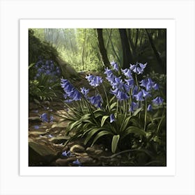 Bluebells In The Woods 1 Art Print