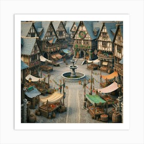 Medieval Town Art Print