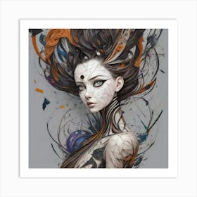 Abstract Girl (102) Art Print