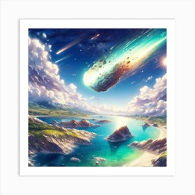 Comet In The Sky Art Print