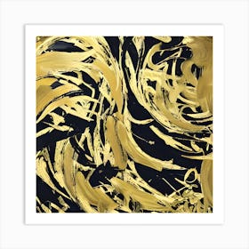 Swirling Gold Art Print