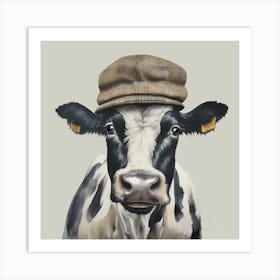 Watercolour British Cow Barnaby Art Print