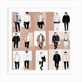 Men'S Fashion Illustration Art Print