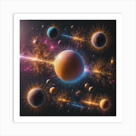 Planets In Space Art Print