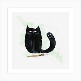 Black Cat Art Print