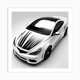 Black And White Car Art Print