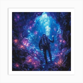 Scuba Diver Art Art Print