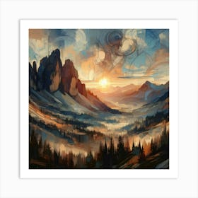 Abstract Horizons 3 Art Print