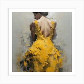 'Yellow Dress' 1 Art Print