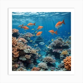 Coral Reef With Fishes Art Print