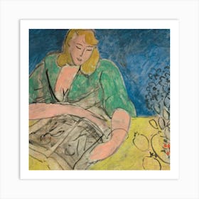 Woman Reading A Book 1 Art Print