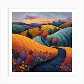 Road In The Countryside Art Print