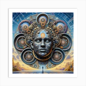 Man In The Machine Art Print