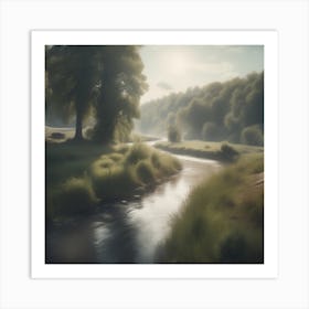 Sunrise In The Woods Art Print