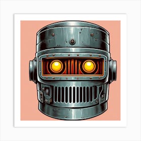 Robot Head Art Print