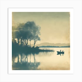 Man In A Boat Art Print