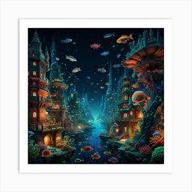 Underwater City 1 Art Print