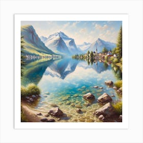 Lake In The Mountains 1 Art Print