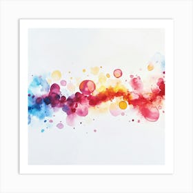 Watercolor Splashes Watercolor Illustration Art Print