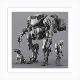 Robot And Dog Art Print