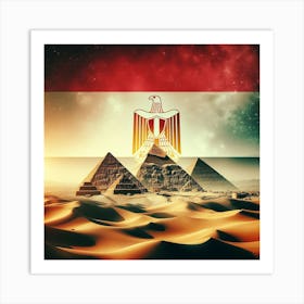Egyptian Flag Art Print