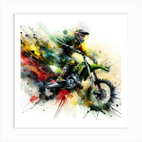 Motocross Rider 2 Art Print