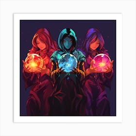 3 witches Art Print