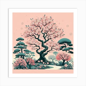 Cherry Blossom Tree Art Print