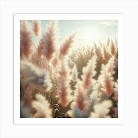 Pink Grass Art Print