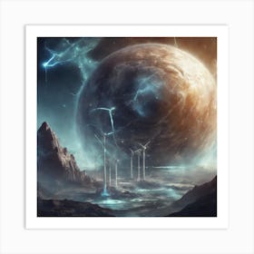 Space Landscape 1 Art Print