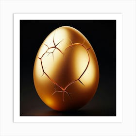 Golden Easter Egg Art Print