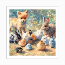 Little Chicks and Babes Art Print