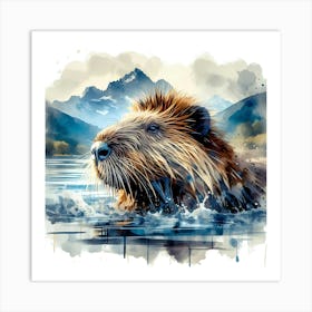 Wild Animal Illustration 100 Art Print