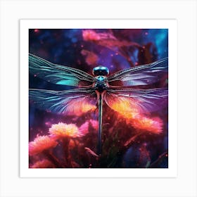 Dragonfly Hd Wallpaper Art Print