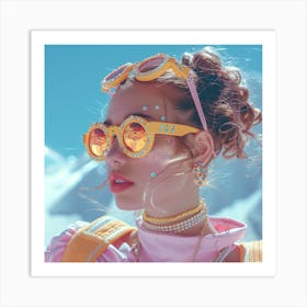 Girl In Sunglasses 1 Art Print