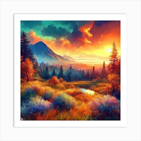 Serene Sunset Haven Art Print