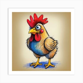 Chicken Rooster Art Print