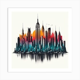 New York City Skyline 8 Art Print